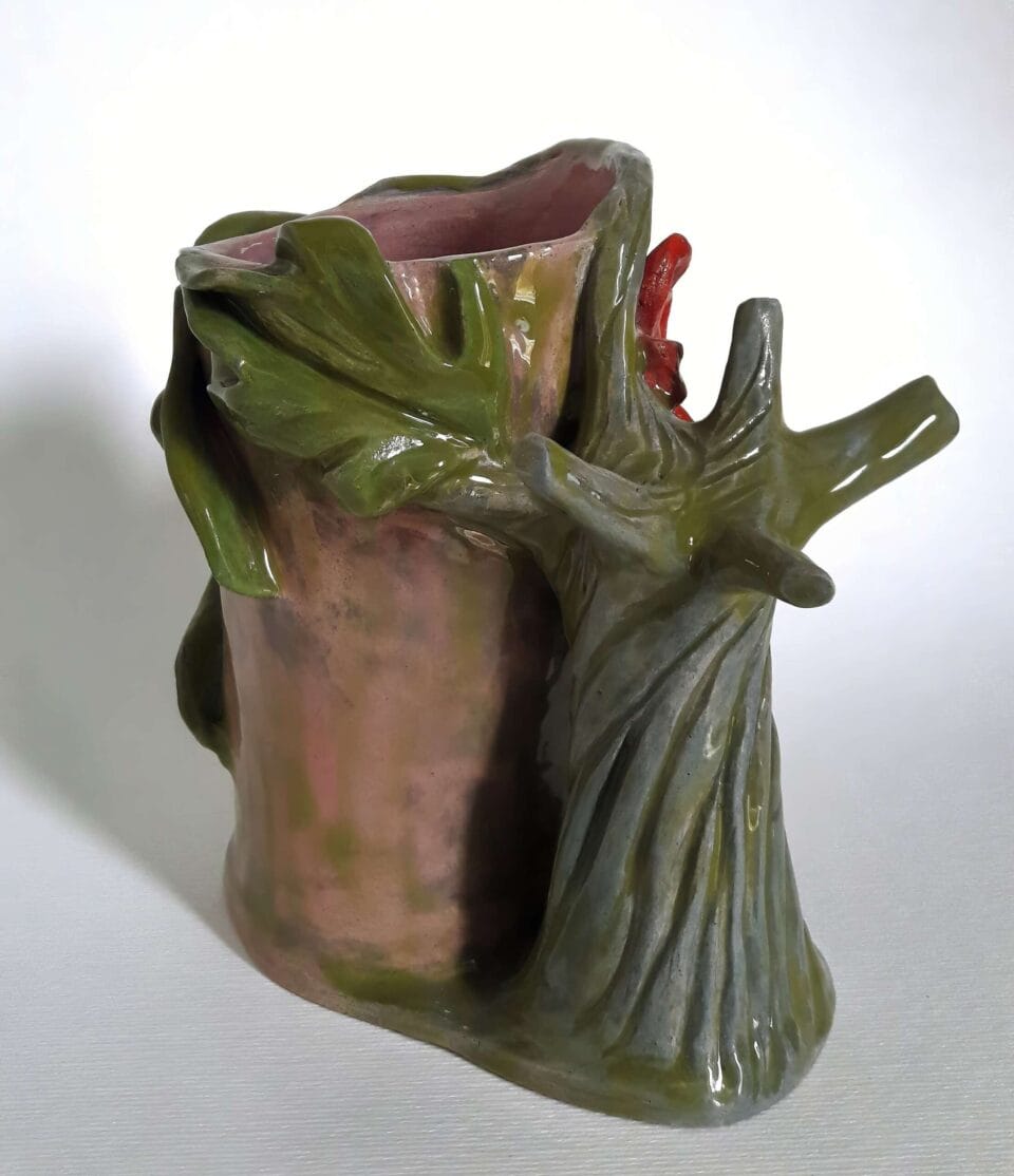 2021 Petit vase Terre cuite émaillée 18 cm 1