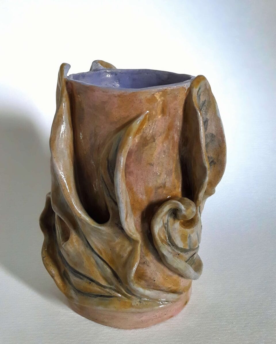 2021 Petit vase Terre cuite émaillée 18 cm 2