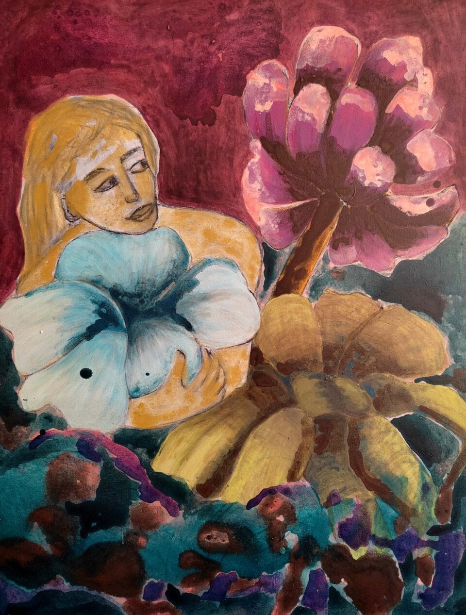 Shelter 7, 2024 Acrylique sur toile 100x80 cm
